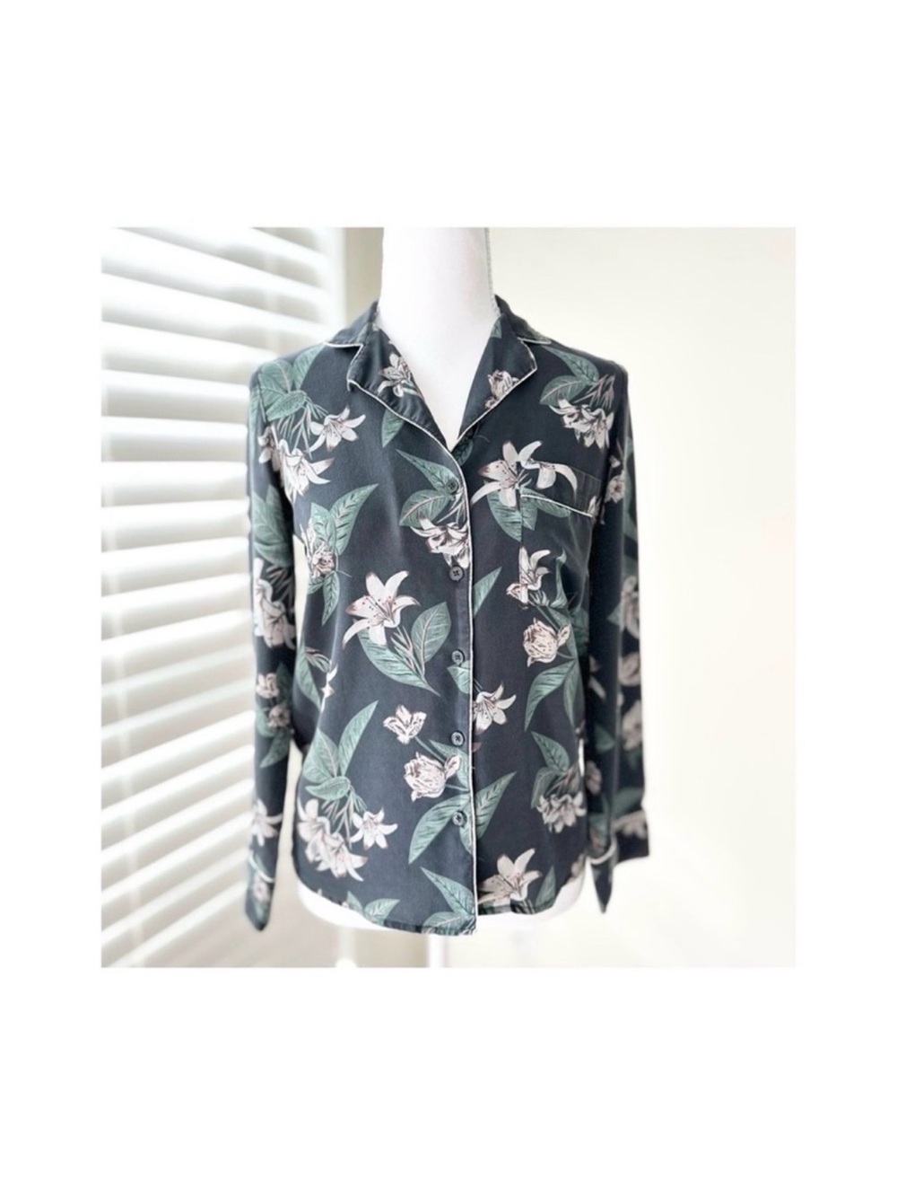 Frank & Oak Silk Floral Button-Down Shirt